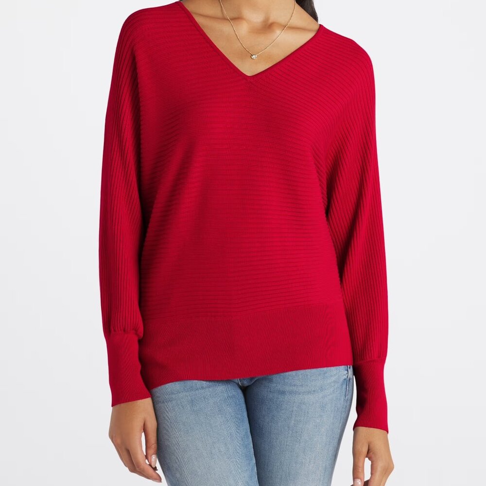 Lajara V Neck Back Detail Sweater